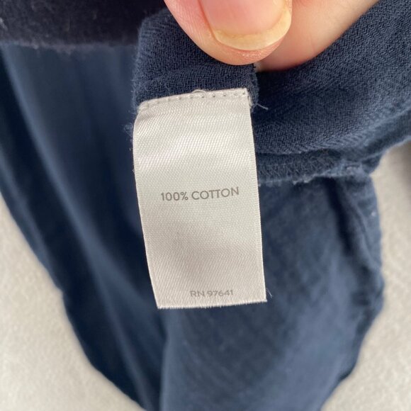 J Jill Top Womens Extra Small Navy Pure Jill Button Up Collar Long Sleeve Tunic - Picture 6 of 12